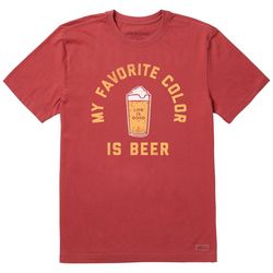 Life Is Good Mens My Favorite Color is Beer T-Shirt