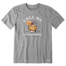 Mens Crusher Call Me Old Fashioned Drink Short Sleeve Tee