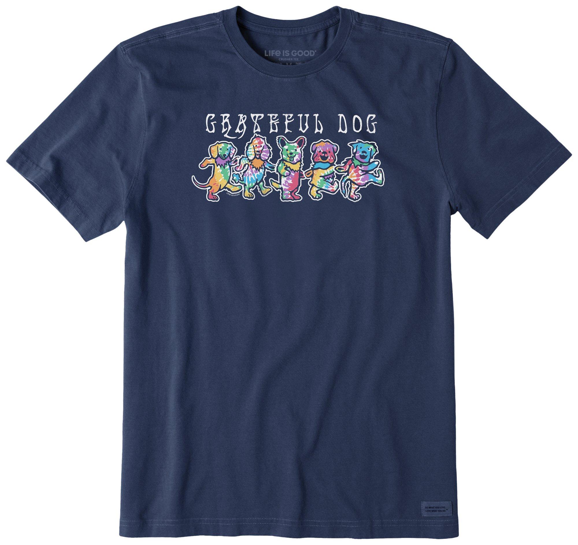 Mens Grateful Dog Crusher - Lite Short Sleeve T-Shirt