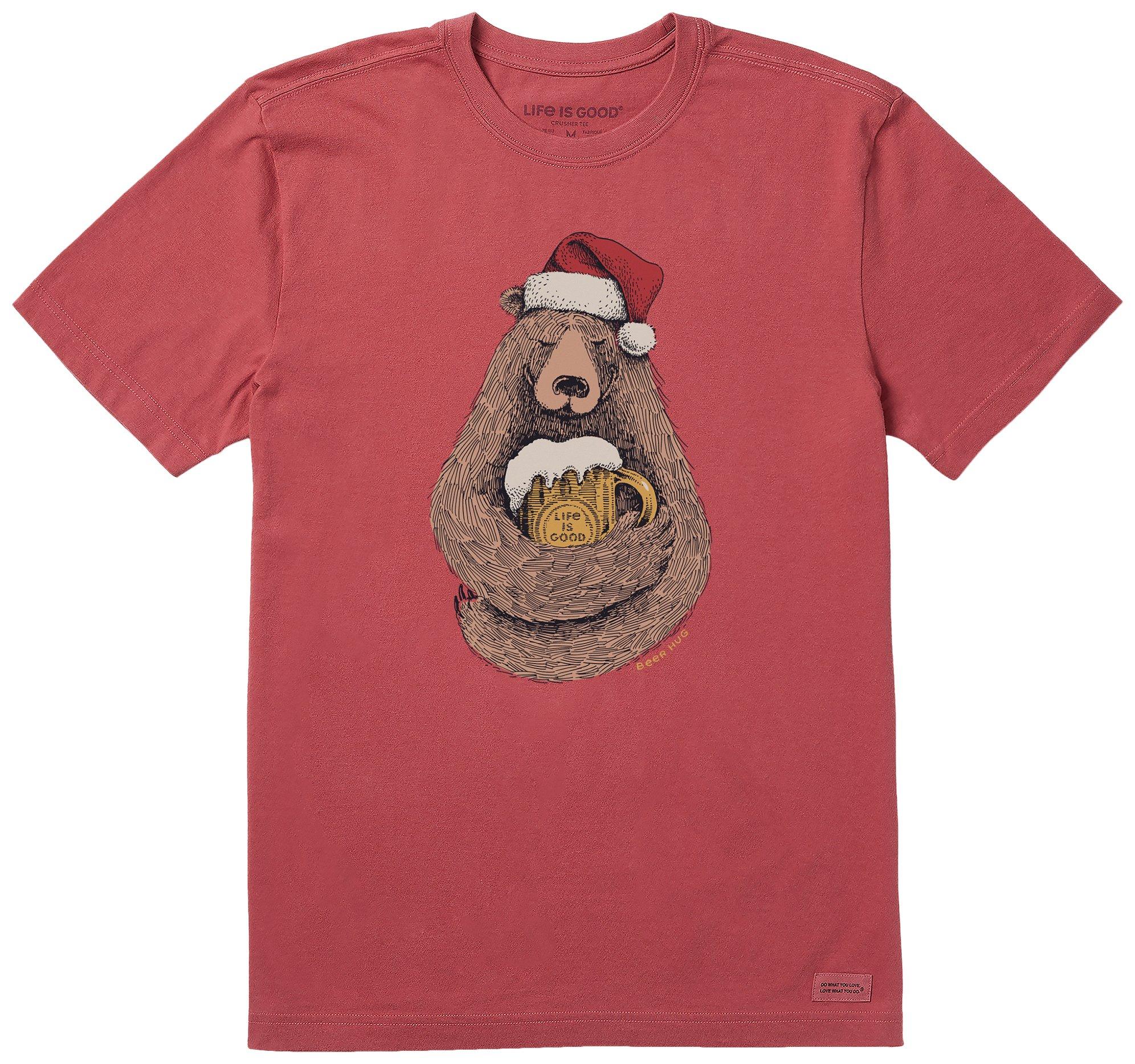 Life Is Good Mens Beer Hug Santa Crusher