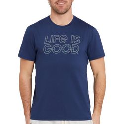 Life Is Good Mens Retro Logo Print Short Sleeve T-Shirt