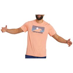 Life Is Good Mens Sun Logo Print Short Sleeve T-Shirt