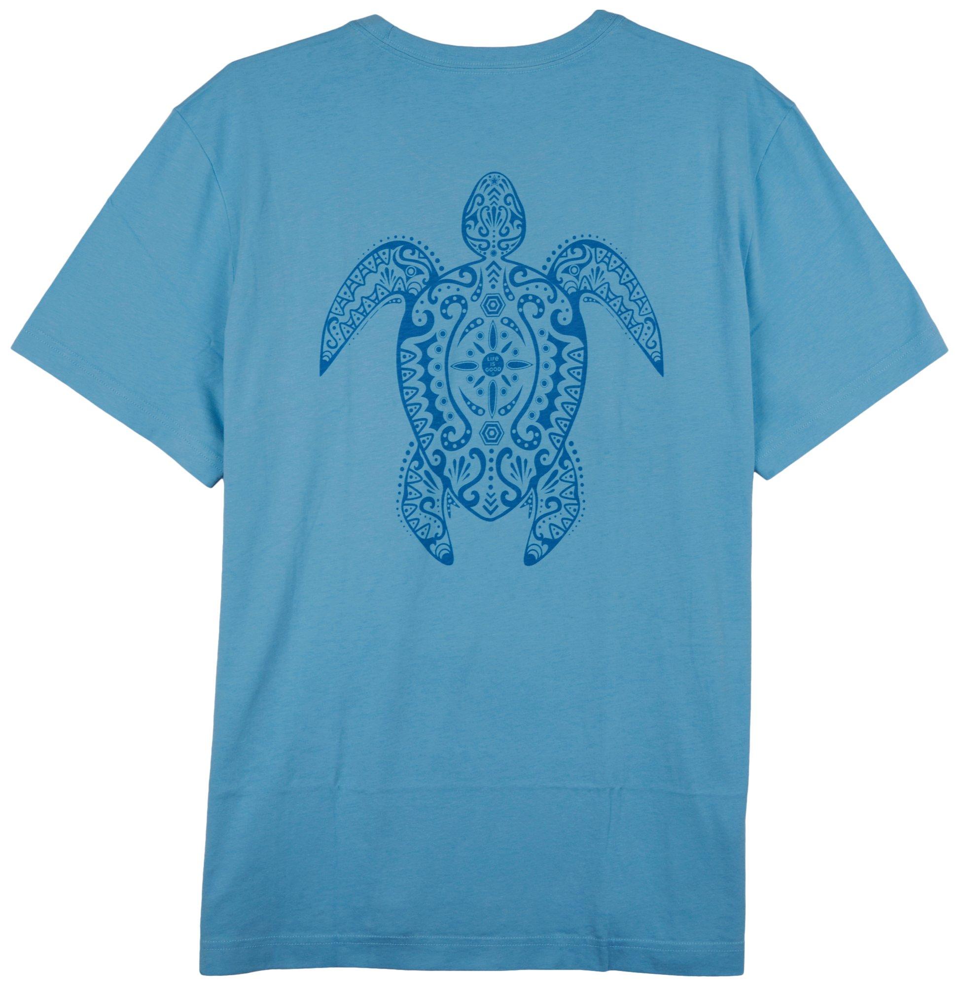 Mens Tribal Turtle Graphic T-Shirt
