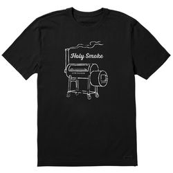 Life Is Good Mens Holy Smoke Smoker T-Shirt