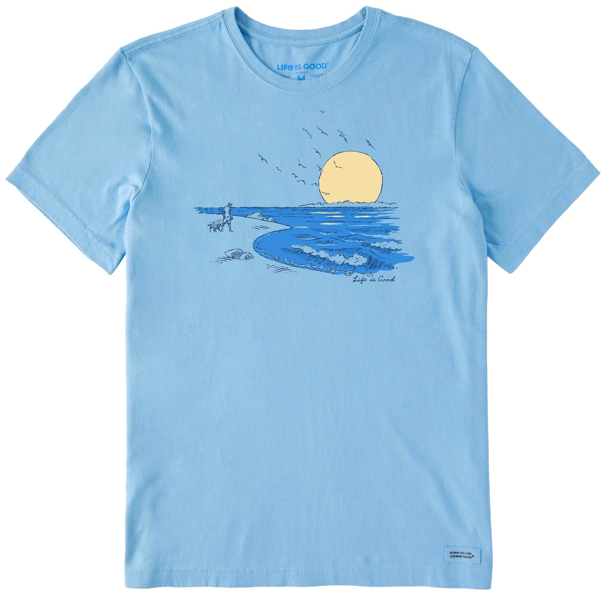 Life Is Good Mens Fineline Shore Graphic T-Shirt