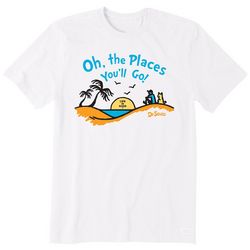 Life Is Good Mens Oh, The Places Dr. Seuss Beach T-Shirt