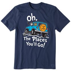 Life Is Good Mens Oh, The Places Off Road Dr. Seuss T-Shirt