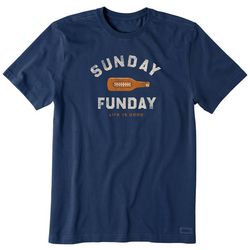 Life Is Good Mens Sunday Funday Football Beer T-Shirt