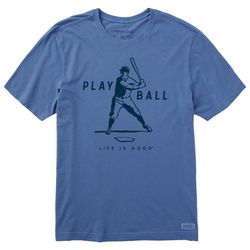 Life Is Good Mens Play Ball Baseball Batter T-Shirt