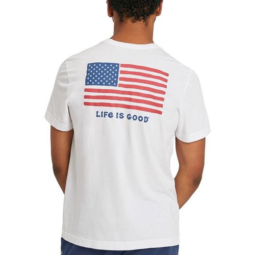 Life Is Good Mens Big American Flag Short