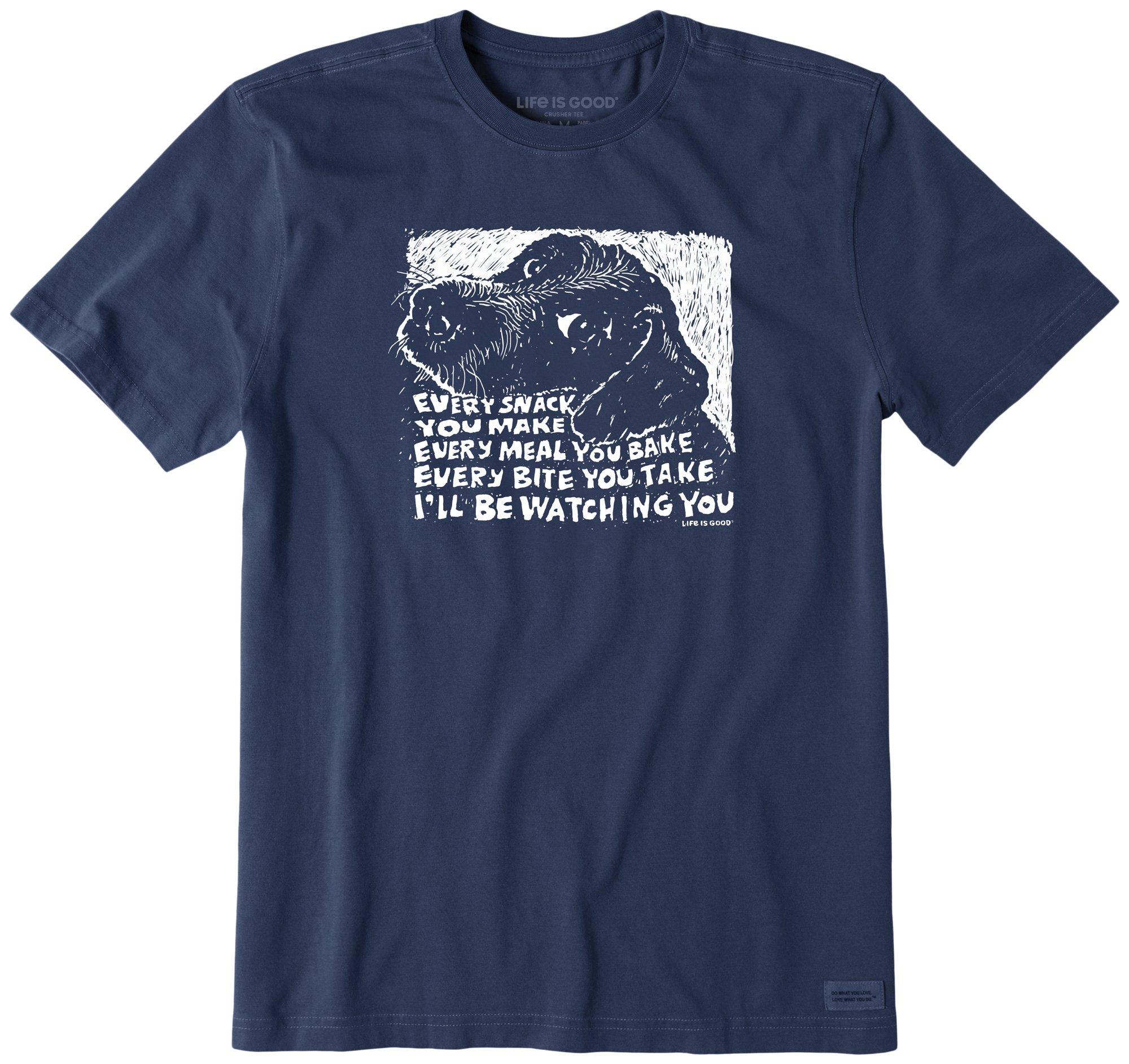 Mens Black Snack Dog T-Shirt