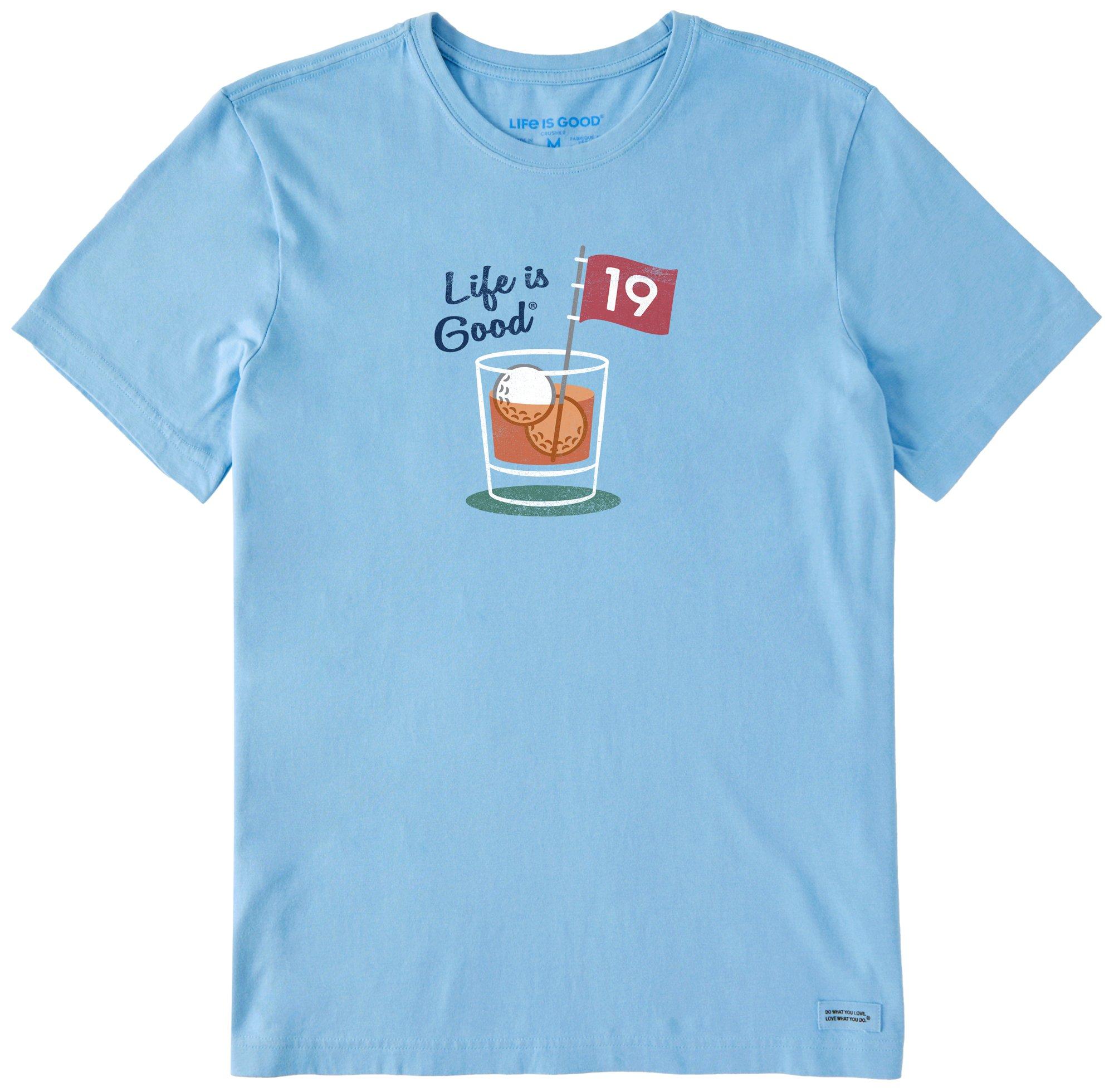 Life Is Good Mens 19th Hole Cocktail Graphic T-Shirt