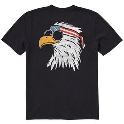 Life Is Good Mens Patriotic Eagle Short Sleeve T-Shirt
