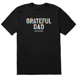 Life Is Good Mens Grateful Dad Short Sleeve T-Shirt