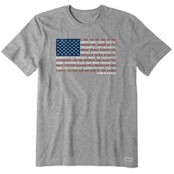 Life Is Good Mens Star Spangled Flag Americana T-Shirt