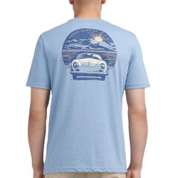 IZOD Mens Saltwater Dream Sunrise Graphic T-Shirt