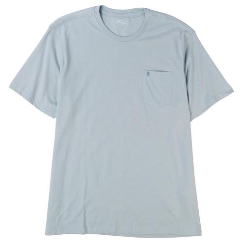 IZOD Mens Saltwater Solid Pocket Short Sleeve T-Shirt