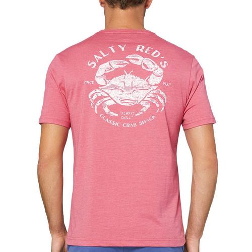 IZOD Mens Salty Red Crab Graphic T-Shirt