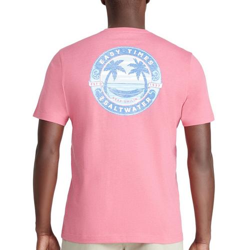 IZOD Mens Saltwater Beach Hammock Graphic T-Shirt