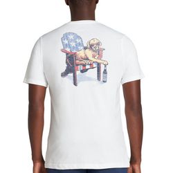 IZOD Mens Beach Side Pup Graphic T-Shirt