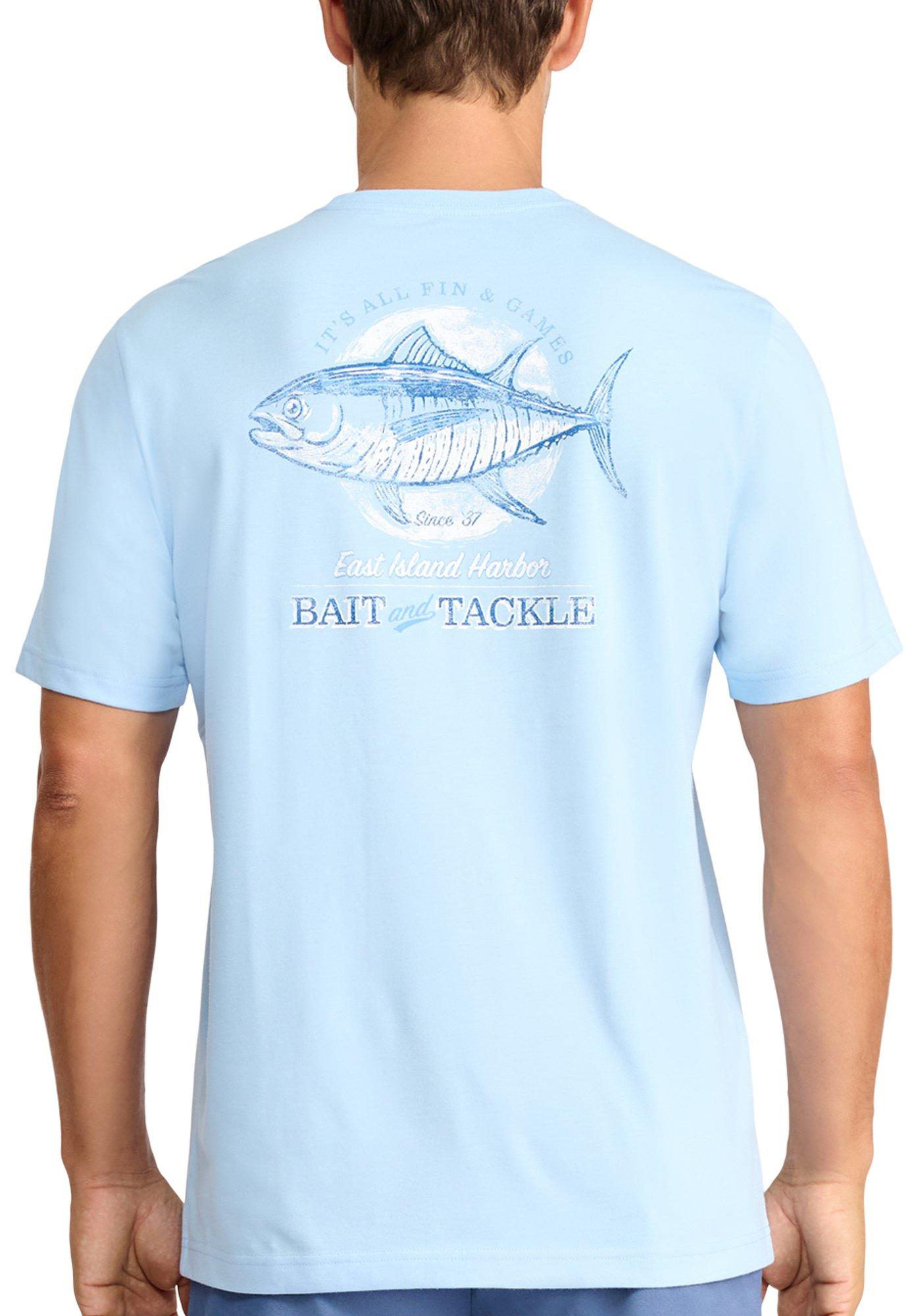 IZOD Mens Saltwater Tuna Graphic Short Sleeve Top