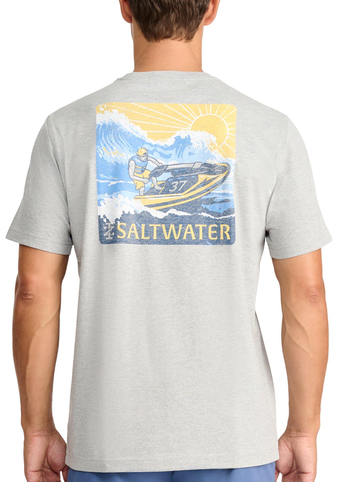 IZOD Mens Saltwater Graphic Short Sleeve T-Shirt