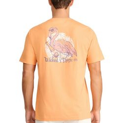 IZOD Mens Flamingo IPA Graphic Short Sleeve Top