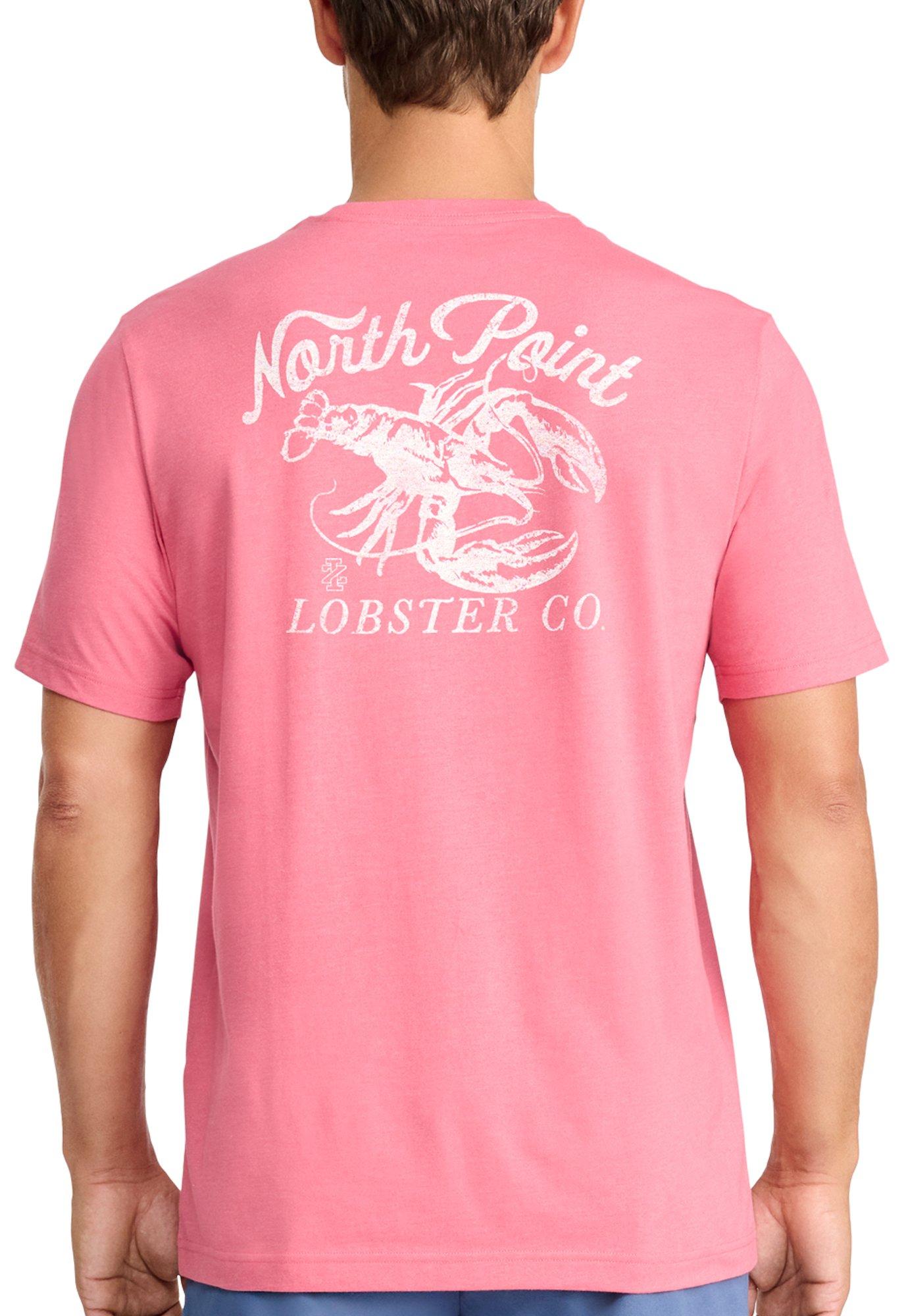 IZOD Mens Saltwater Lobster Graphic Short Sleeve Top