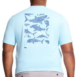 IZOD Mens Big & Tall Saltwater Shark Short Sleeve Top