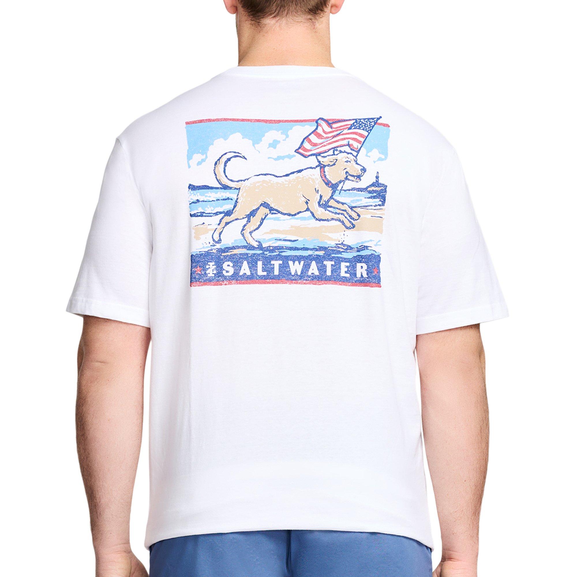 IZOD Mens Big & Tall Patriotic Dog Short Sleeve T-Shirt