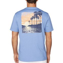 IZOD Mens Solid Palm Days Graphic T-Shirt