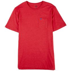 IZOD Mens Saltwater Solid Pocket Short Sleeve T-Shirt