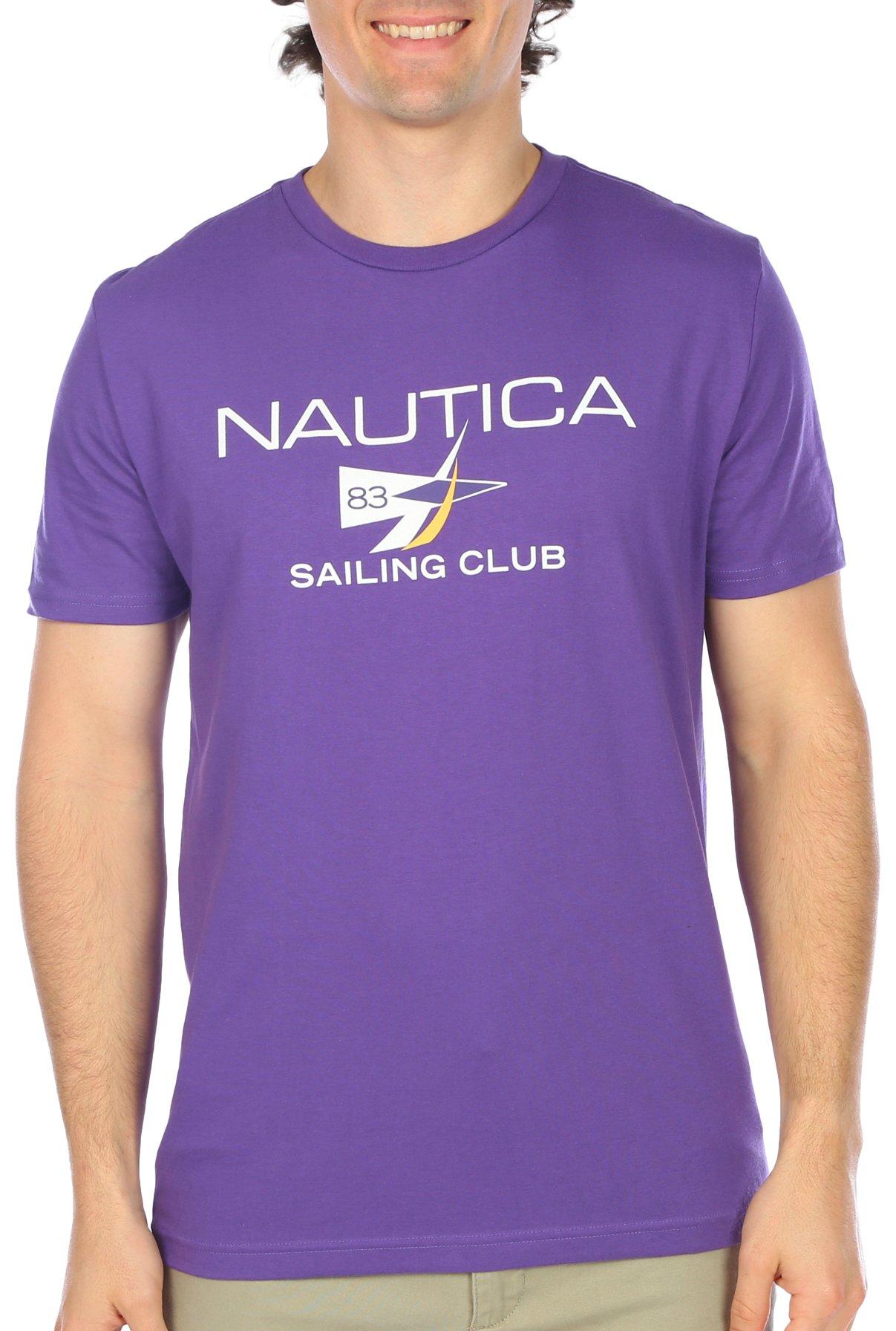 Nautica  Mens Crew Neck Screen Short Sleeve T-Shirt