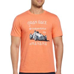 Cubavera Mens Gran Race Short Sleeve T-Shirt