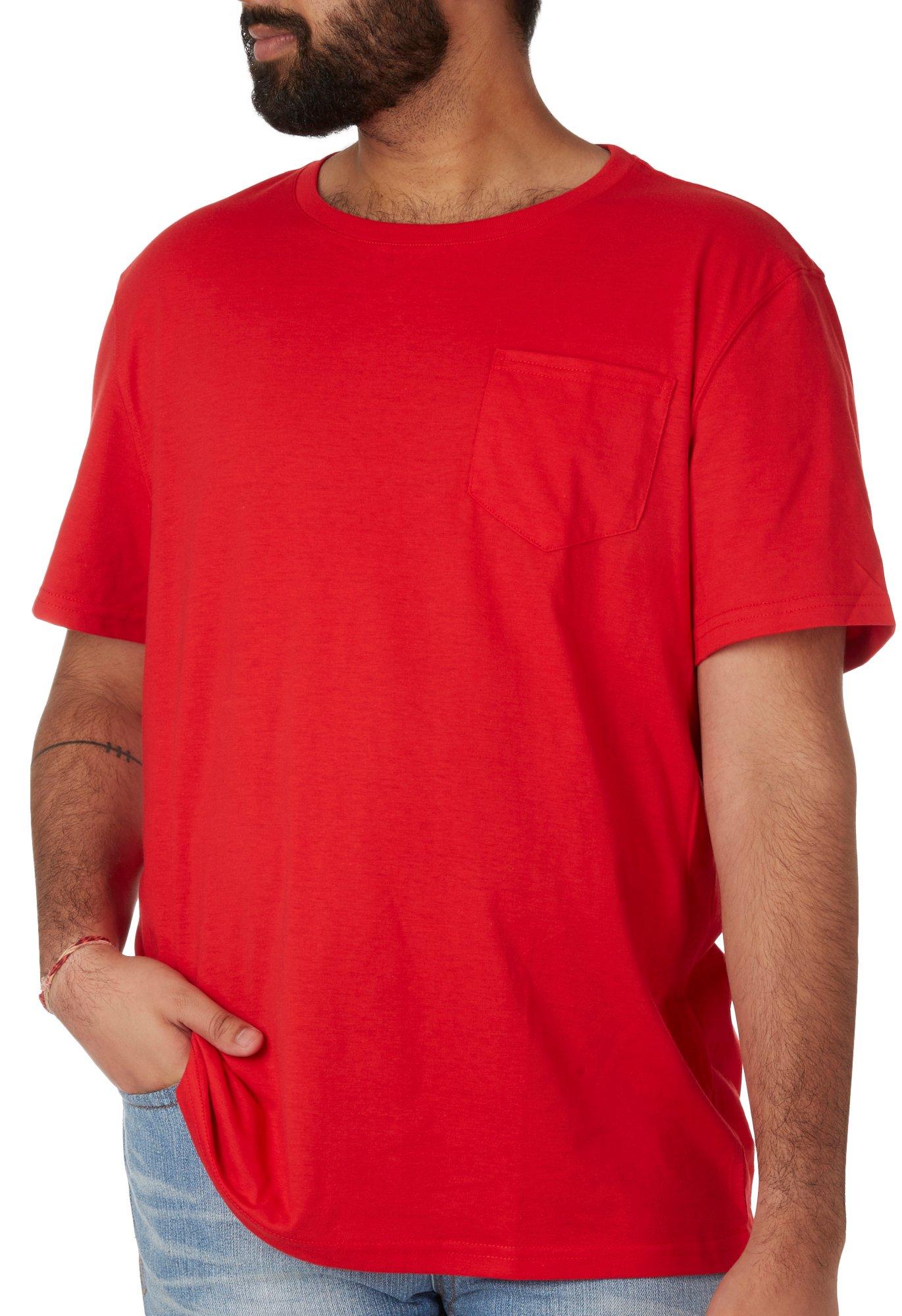 Tackle & Tides Mens Solid Short Sleeve Pocket T- Shirt