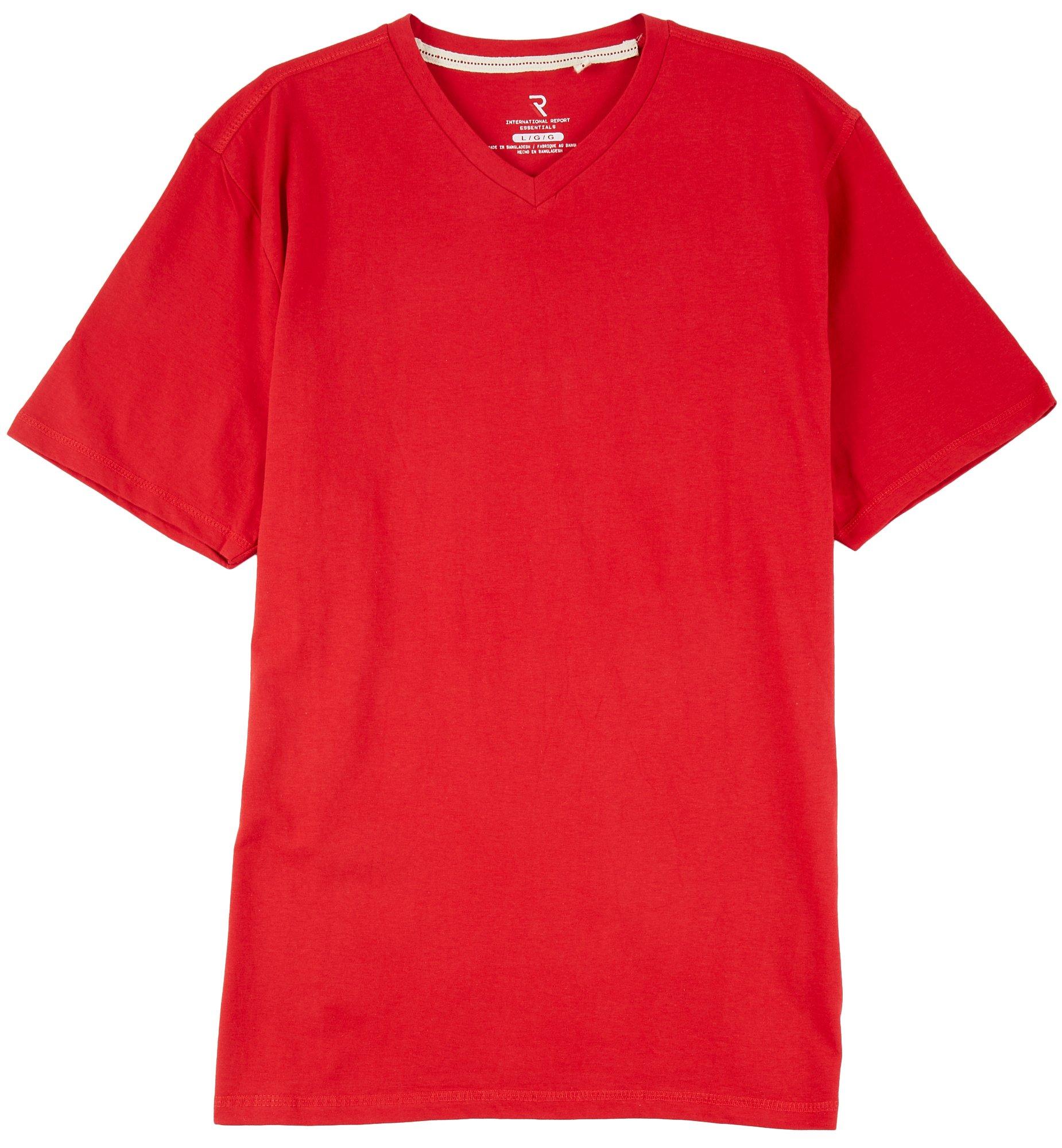 International Report Mens Essential Solid V-Neck T-Shirt
