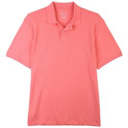 Mens Solid Short Sleeve Polo Top