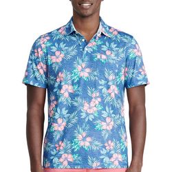 IZOD Mens Floral Print Saltwater Beach Polo Shirt
