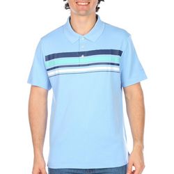 Tackle & Tides Mens Chest Stripe Short Sleeve Polo