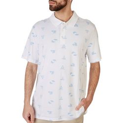 Tackle & Tides Mens Anytime Coastal Short Sleeve Polo Shirt