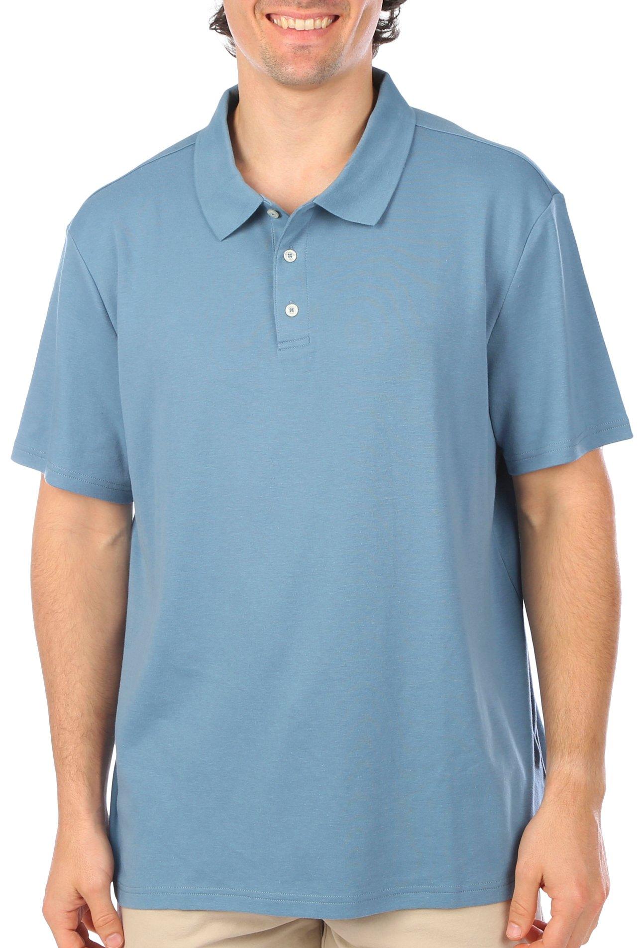 Mens Solid Short Sleeve Polo