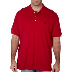 Chaps Mens Solid Interlock Jersey Short Sleeve Polo Shirt