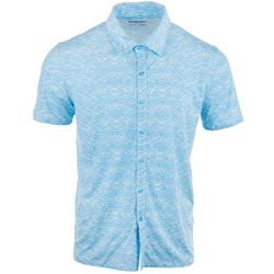 Wearfirst Mens Knit Print  Short Sleeve Shirt