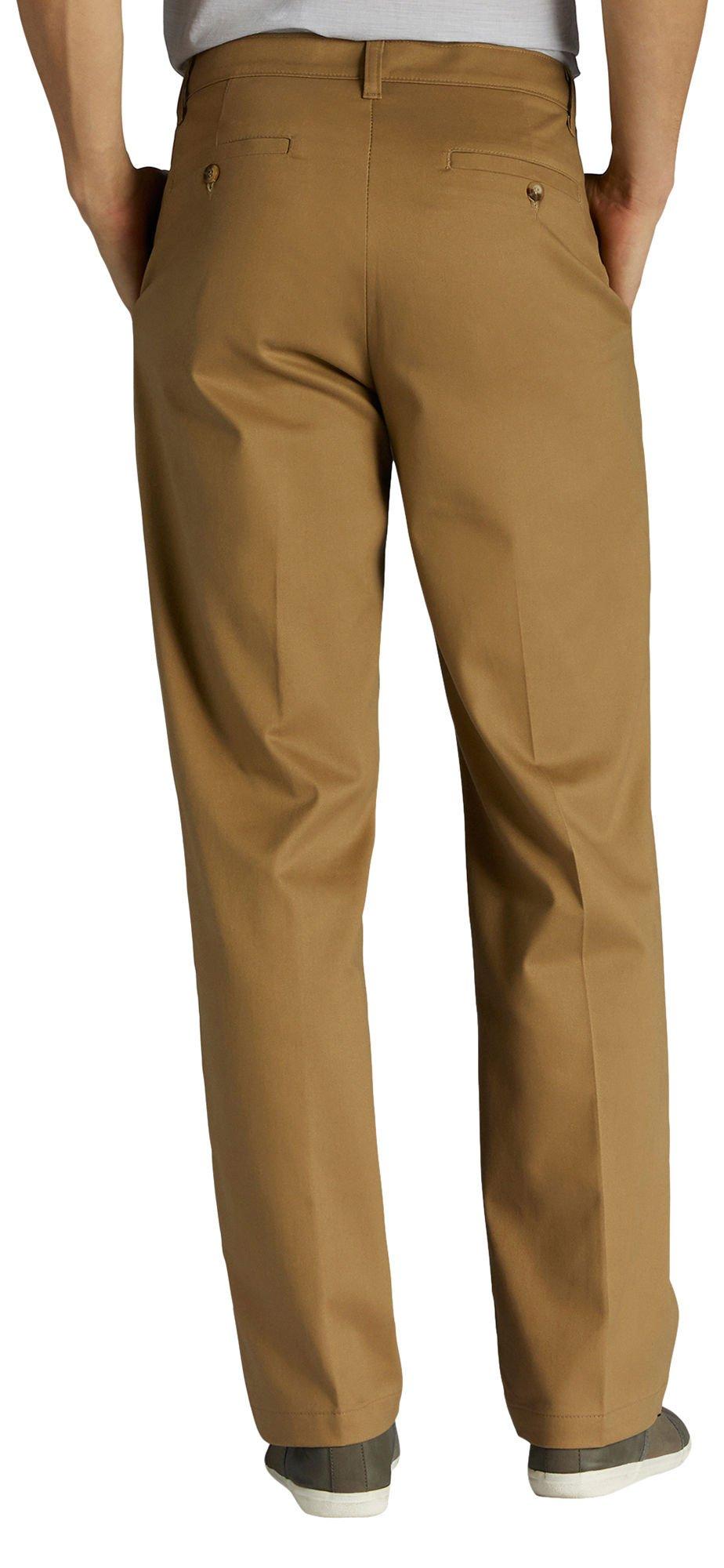 lee men's total freedom stretch relaxed fit flat front pant