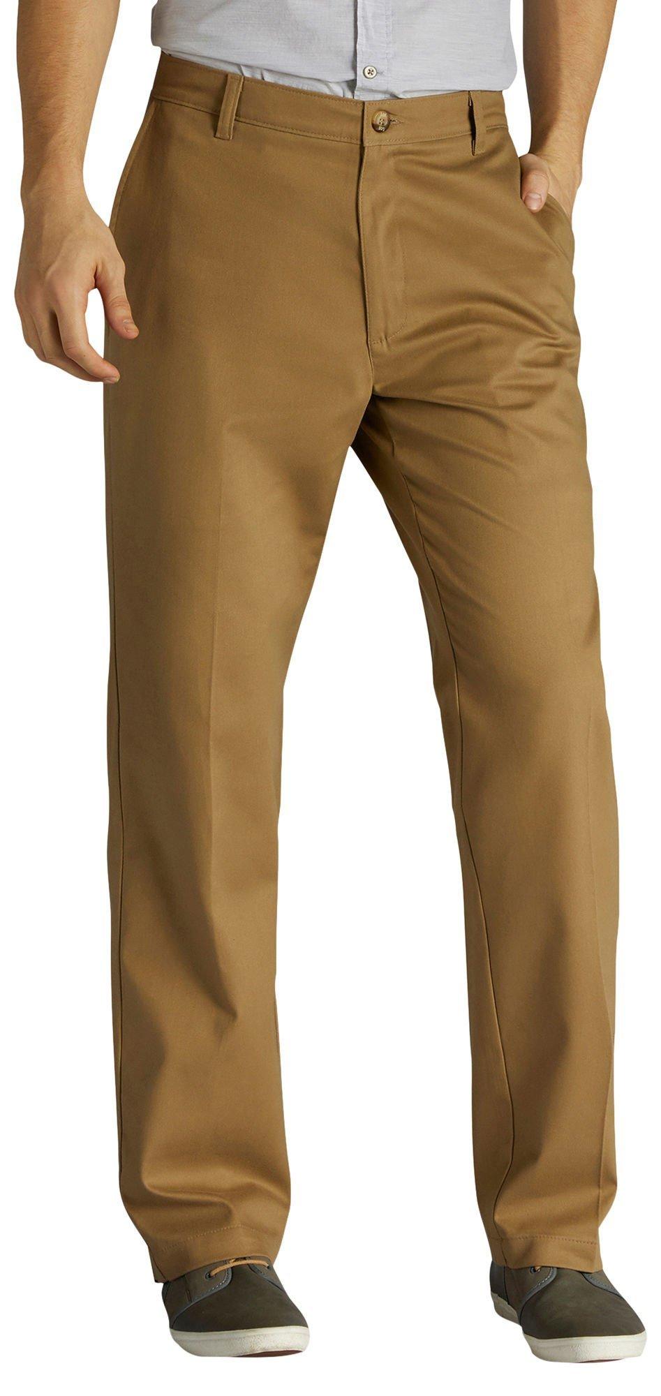 lee men's total freedom relaxed classic fit flat front pant