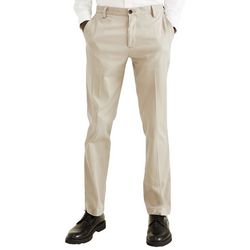 Mens Easy Stretch Straight Fit Flat Front Khaki Pants