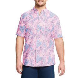 IZOD Mens Saltwater Big & Tall Short Sleeve Button Up Shirt