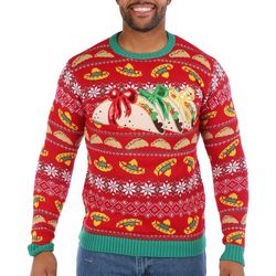 33 Degrees Mens Christmas Gift Of Tacos Long Sleeve Sweater