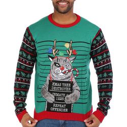 Mens Christmas Tree Destroyer Long Sleeve Sweater