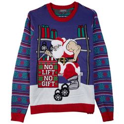 Mens Christmas No Lift No Gift Long Sleeve Sweater
